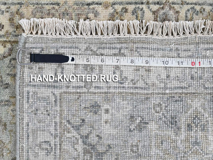 1'11" x 2'11" New Hand Knotted Green Wool Rectangle Oriental Rug - MOA10210429