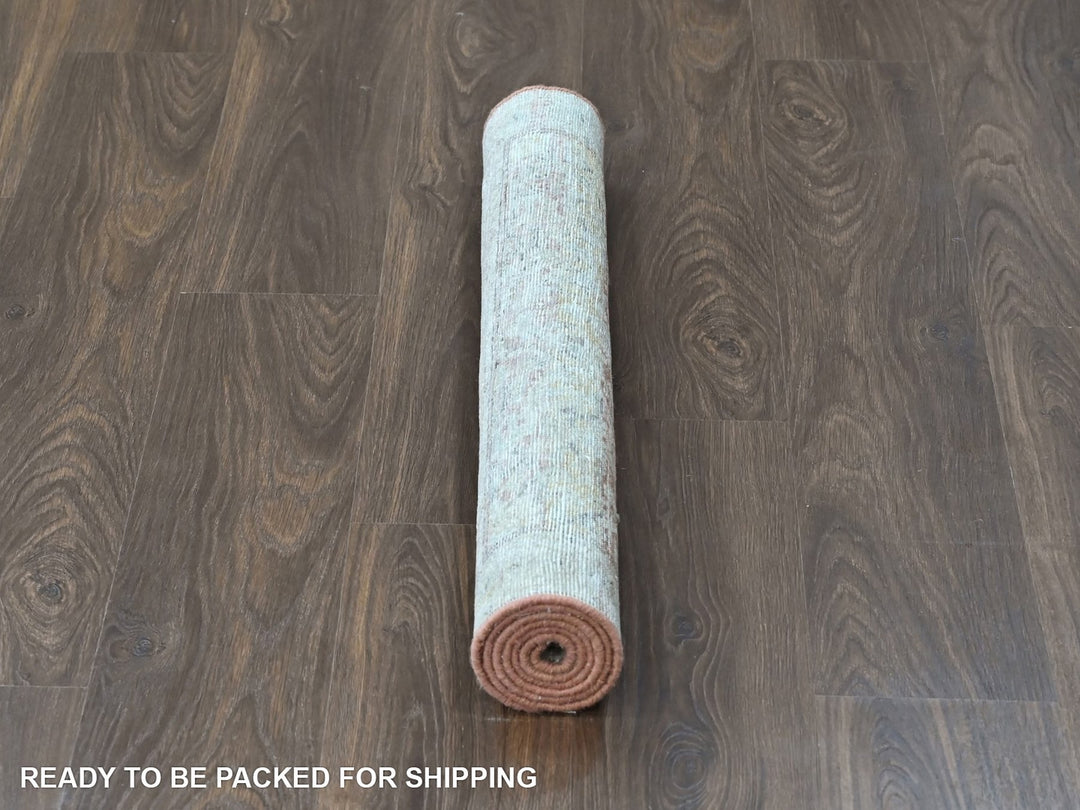 3'0" x 4'10" New Hand Knotted Ivory Wool Rectangle Oriental Rug - MOA10210432