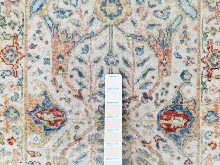 2'0" x 2'11" New Hand Knotted Ivory Wool Rectangle Oriental Rug - MOA10210445