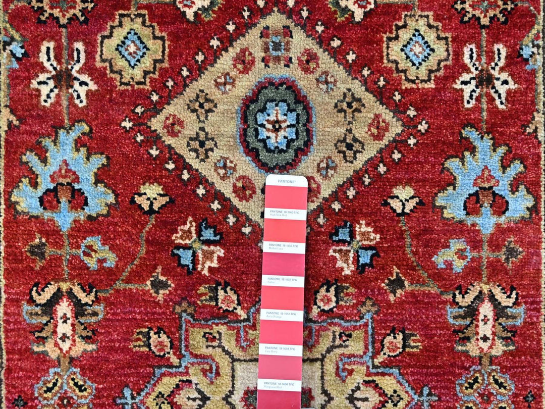 2'7" x 8'1" New Hand Knotted Red Wool Runner Oriental Rug - MOA10210447