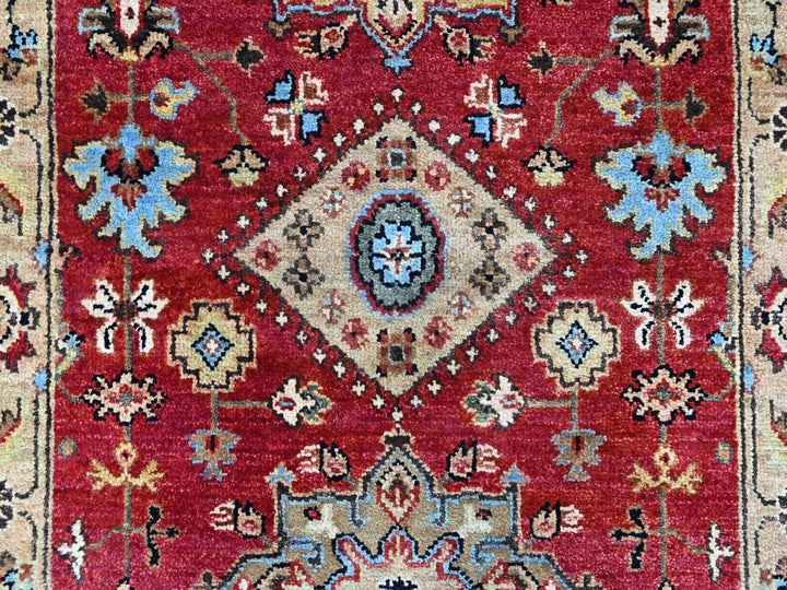 2'7" x 8'1" New Hand Knotted Red Wool Runner Oriental Rug - MOA10210447
