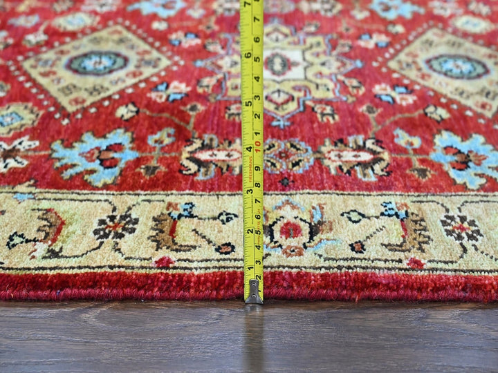 2'7" x 8'1" New Hand Knotted Red Wool Runner Oriental Rug - MOA10210447