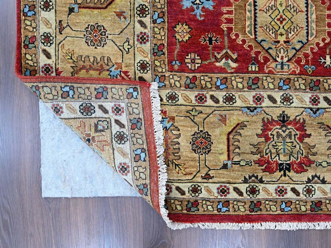 10'0" x 13'11" New Hand Knotted Red Wool Rectangle Oriental Rug - MOA10210450