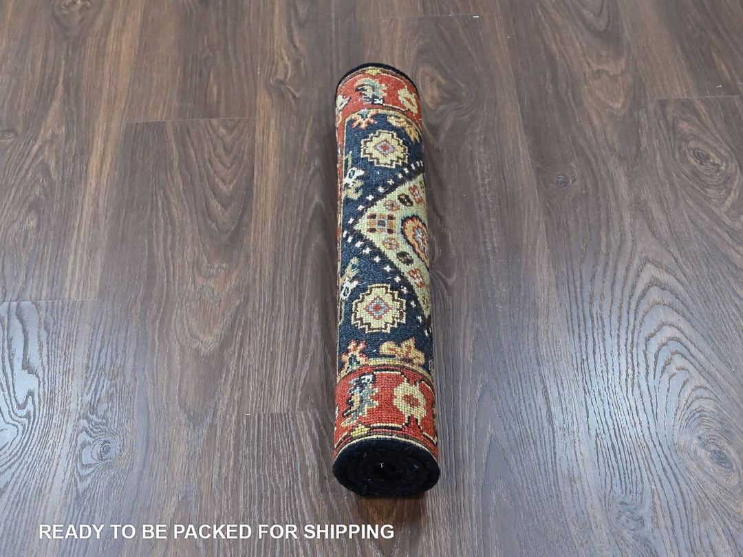 2'1" x 3'0" New Hand Knotted Black Wool Rectangle Oriental Rug - MOA10210455