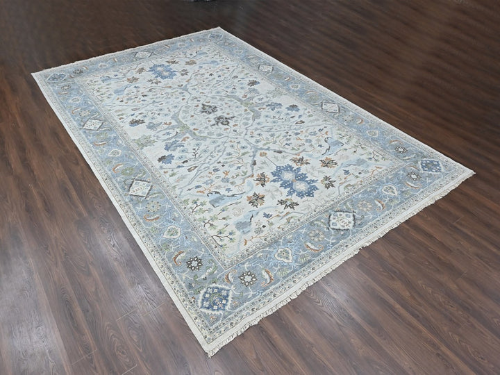 12'0" x 17'8" New Hand Knotted Grey Wool Rectangle Oriental Rug - MOA10210457