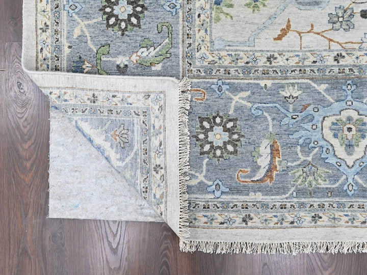 12'0" x 17'8" New Hand Knotted Grey Wool Rectangle Oriental Rug - MOA10210457