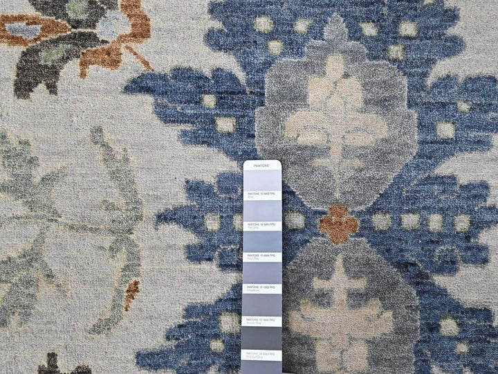 12'0" x 17'8" New Hand Knotted Grey Wool Rectangle Oriental Rug - MOA10210457