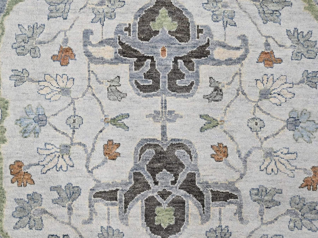 12'0" x 17'8" New Hand Knotted Grey Wool Rectangle Oriental Rug - MOA10210457