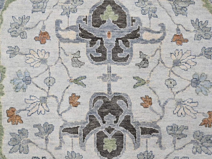 12'0" x 17'8" New Hand Knotted Grey Wool Rectangle Oriental Rug - MOA10210457