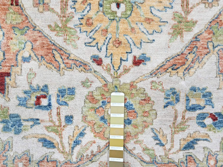 8'10" x 11'10" New Hand Knotted Ivory Wool Rectangle Oriental Rug - MOA10210458