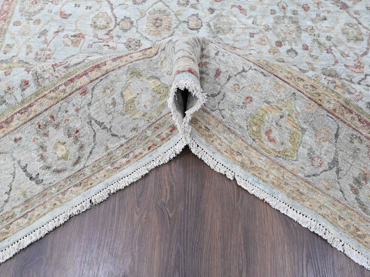 7'10" x 9'11" New Hand Knotted Grey Wool Rectangle Oriental Rug - MOA10210459