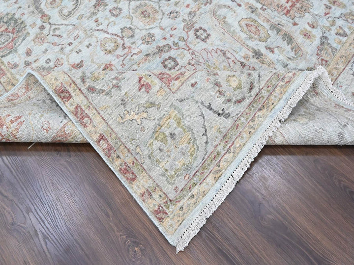 7'10" x 9'11" New Hand Knotted Grey Wool Rectangle Oriental Rug - MOA10210459