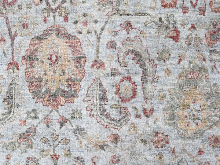 7'10" x 9'11" New Hand Knotted Grey Wool Rectangle Oriental Rug - MOA10210459