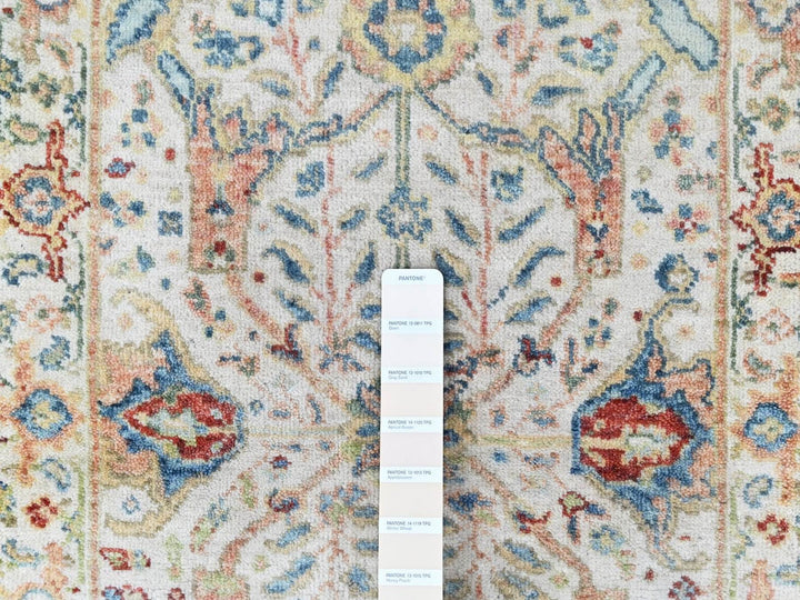 2'0" x 2'11" New Hand Knotted Ivory Wool Rectangle Oriental Rug - MOA10210463