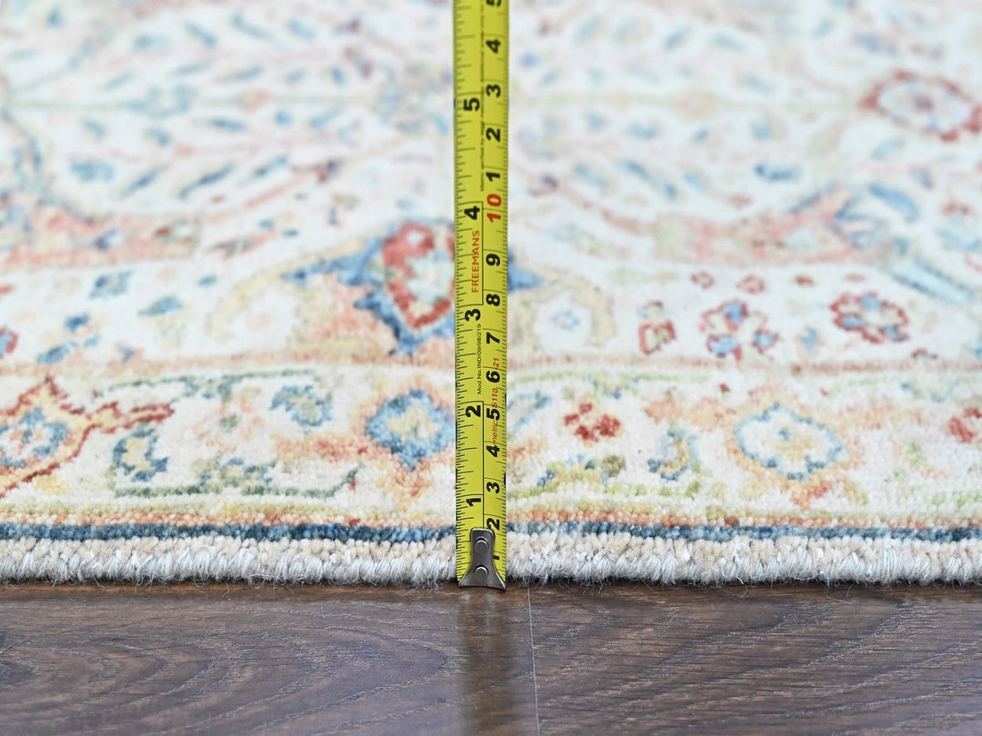 2'0" x 2'11" New Hand Knotted Ivory Wool Rectangle Oriental Rug - MOA10210463