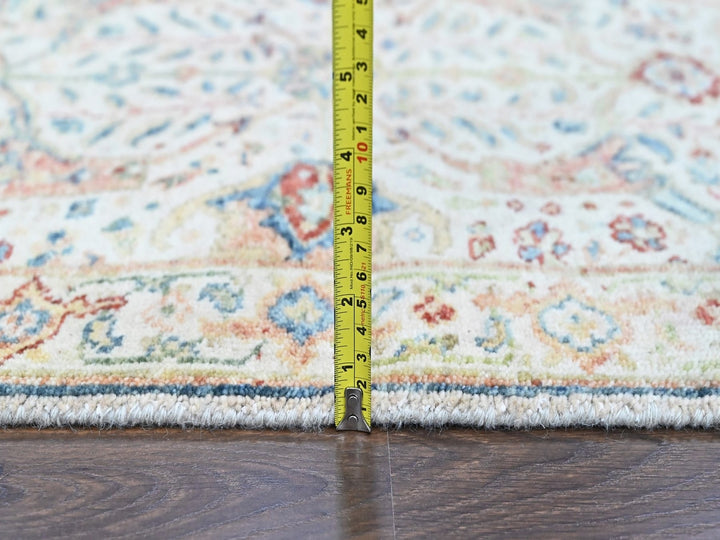 2'0" x 2'11" New Hand Knotted Ivory Wool Rectangle Oriental Rug - MOA10210463