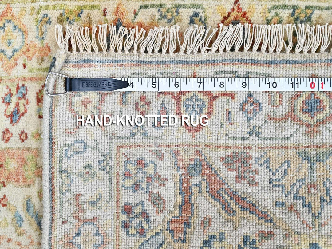 2'0" x 2'11" New Hand Knotted Ivory Wool Rectangle Oriental Rug - MOA10210463