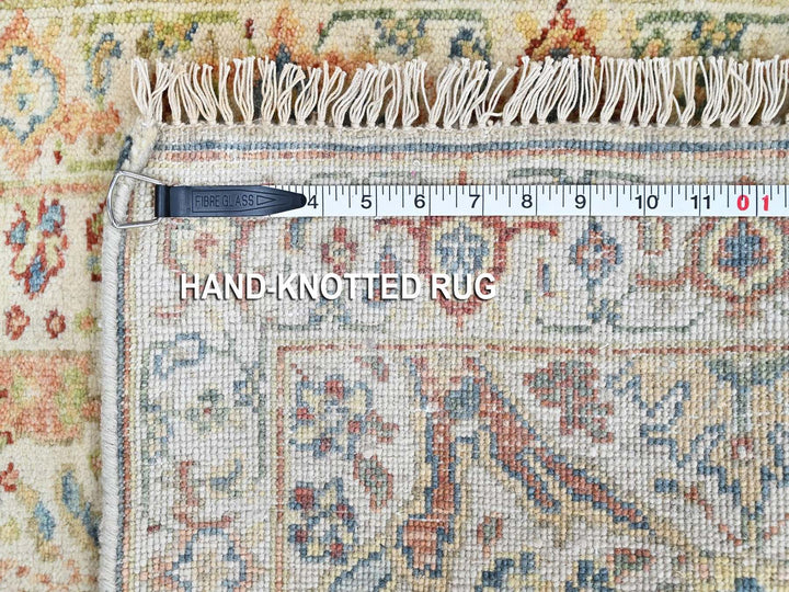 2'0" x 2'11" New Hand Knotted Ivory Wool Rectangle Oriental Rug - MOA10210463