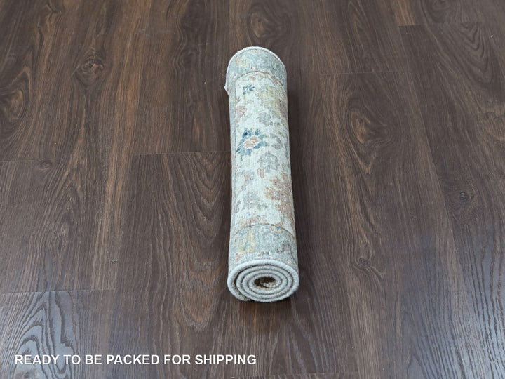 2'0" x 3'0" New Hand Knotted Beige Wool Rectangle Oriental Rug - MOA10210464