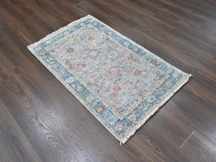 3'0" x 4'11" New Hand Knotted Pink Wool Rectangle Oriental Rug - MOA10210466