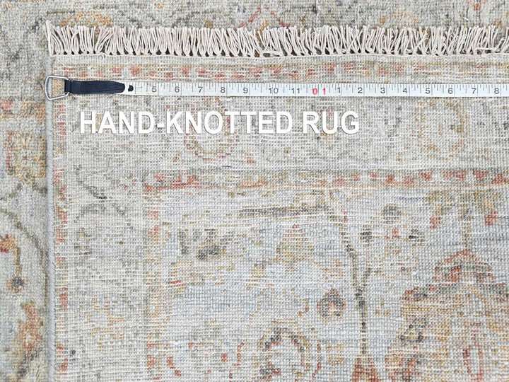 2'11" x 4'11" New Hand Knotted Grey Wool Rectangle Oriental Rug - MOA10210467