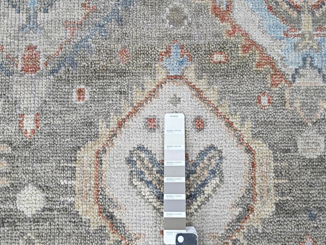 8'0" x 9'9" New Hand Knotted Green Wool Rectangle Oriental Rug - MOA10210470