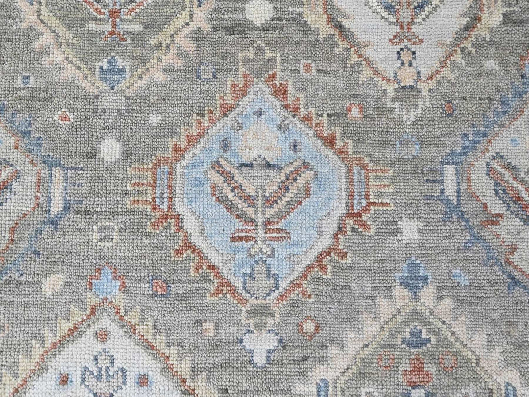 8'0" x 9'9" New Hand Knotted Green Wool Rectangle Oriental Rug - MOA10210470