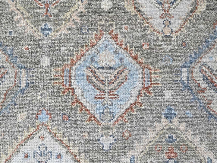 8'0" x 9'9" New Hand Knotted Green Wool Rectangle Oriental Rug - MOA10210470