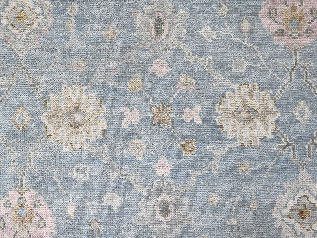 7'11" x 10'0" New Hand Knotted Blue Wool Rectangle Oriental Rug - MOA10210476