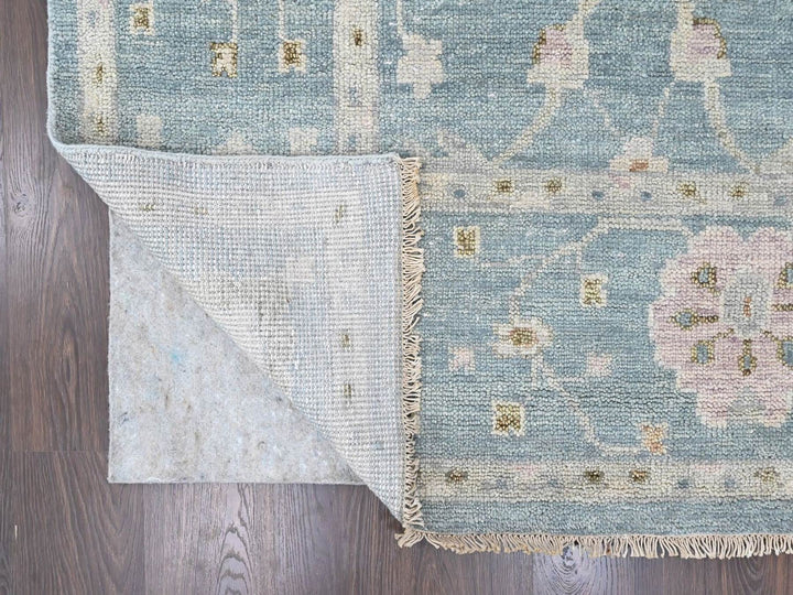 10'0" x 13'11" New Hand Knotted Blue Wool Rectangle Oriental Rug - MOA10210477