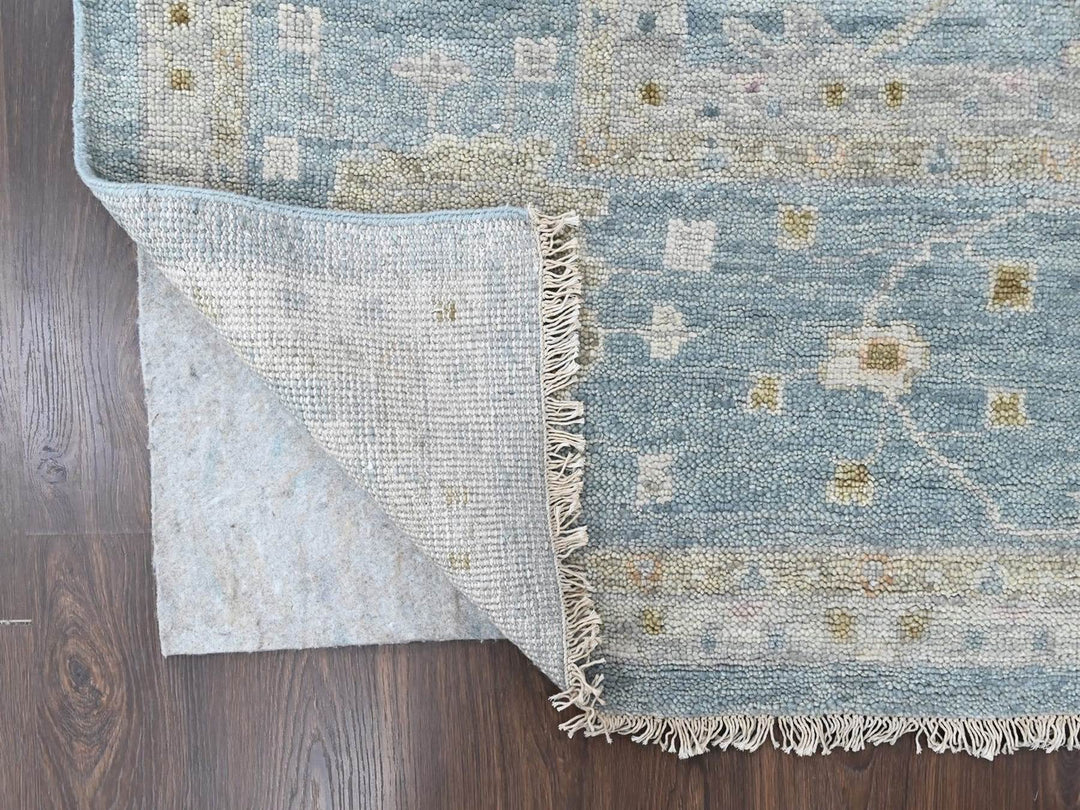 11'11" x 14'10" New Hand Knotted Blue Wool Rectangle Oriental Rug - MOA10210478