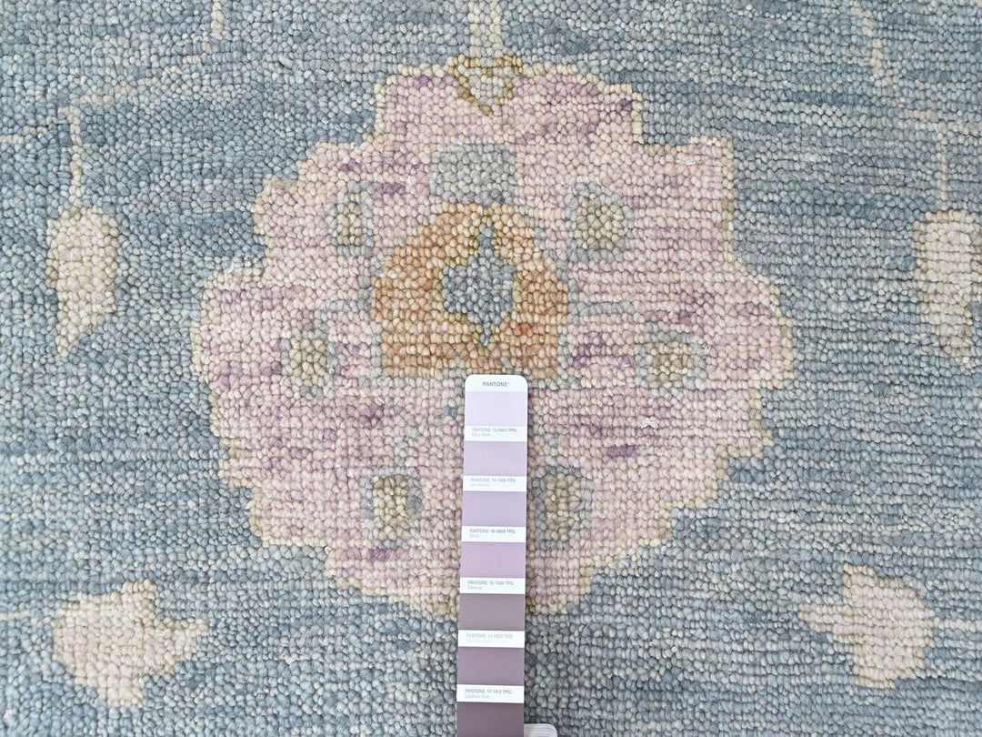 11'11" x 14'10" New Hand Knotted Blue Wool Rectangle Oriental Rug - MOA10210478