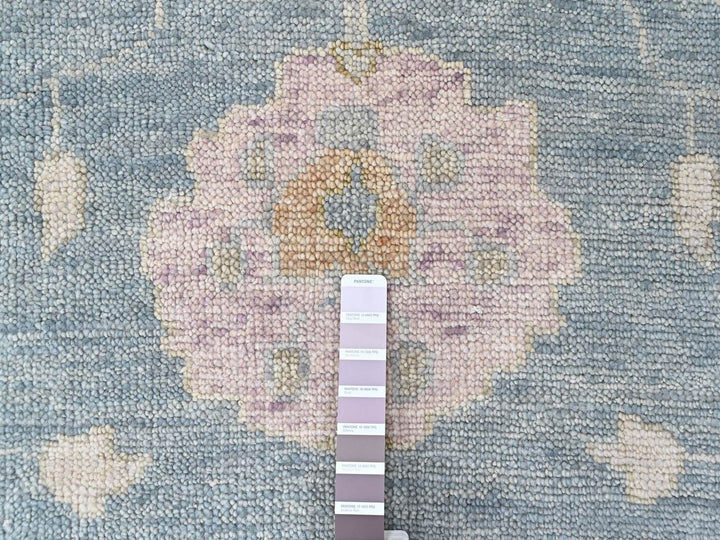 11'11" x 14'10" New Hand Knotted Blue Wool Rectangle Oriental Rug - MOA10210478