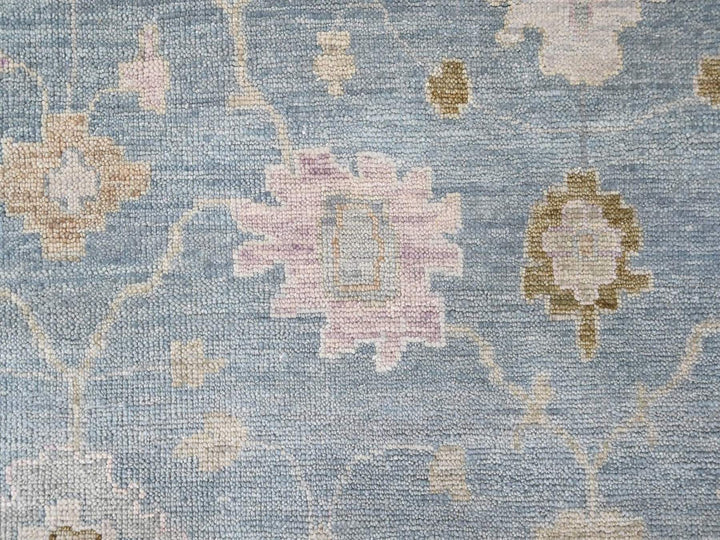 11'11" x 14'10" New Hand Knotted Blue Wool Rectangle Oriental Rug - MOA10210478