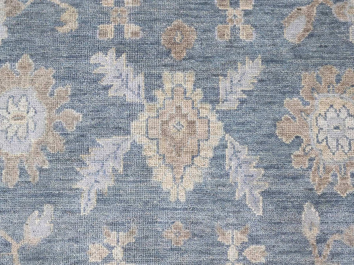 11'9" x 14'9" New Hand Knotted Blue Wool Rectangle Oriental Rug - MOA10210483