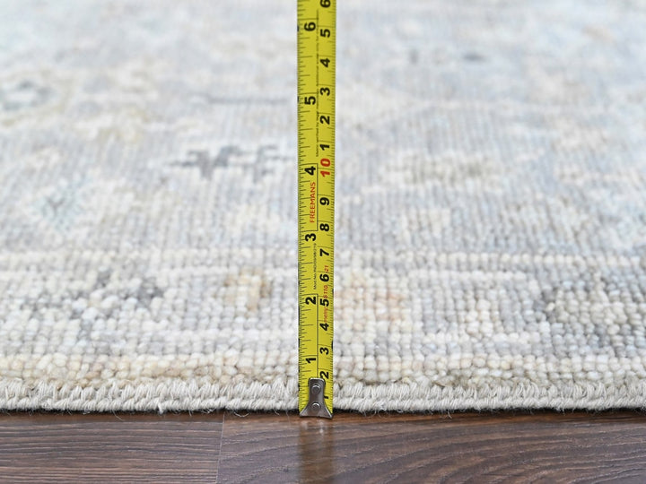 2'0" x 2'11" New Hand Knotted Grey Wool Rectangle Oriental Rug - MOA10210484