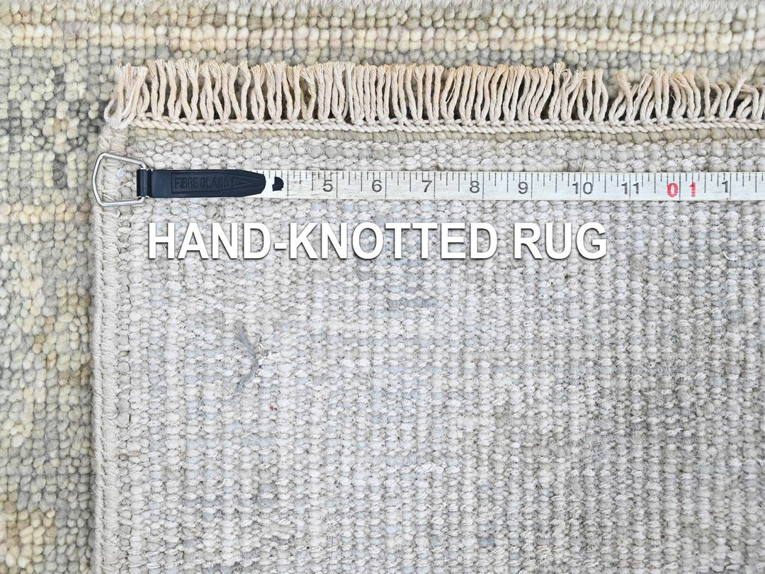 2'0" x 2'11" New Hand Knotted Grey Wool Rectangle Oriental Rug - MOA10210484