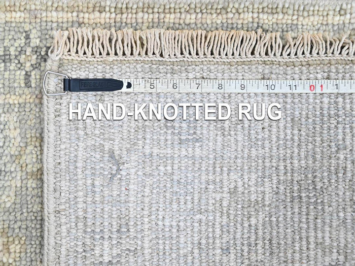 2'0" x 2'11" New Hand Knotted Grey Wool Rectangle Oriental Rug - MOA10210484