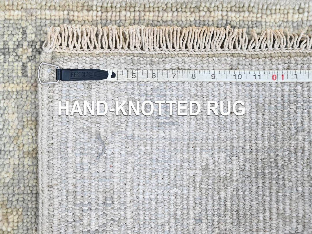 2'1" x 3'0" New Hand Knotted Grey Wool Rectangle Oriental Rug - MOA10210485