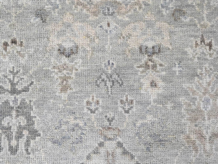 8'1" x 9'11" New Hand Knotted Grey Wool Rectangle Oriental Rug - MOA10210486