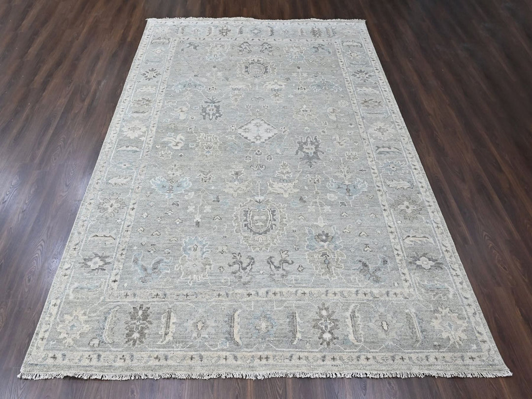 10'0" x 13'10" New Hand Knotted Grey Wool Rectangle Oriental Rug - MOA10210487