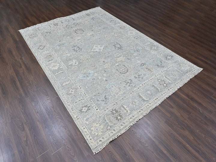 10'0" x 13'10" New Hand Knotted Grey Wool Rectangle Oriental Rug - MOA10210487