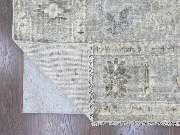 10'0" x 13'10" New Hand Knotted Grey Wool Rectangle Oriental Rug - MOA10210487