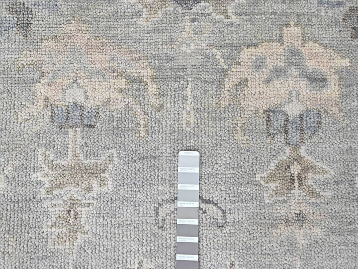 10'0" x 13'10" New Hand Knotted Grey Wool Rectangle Oriental Rug - MOA10210487