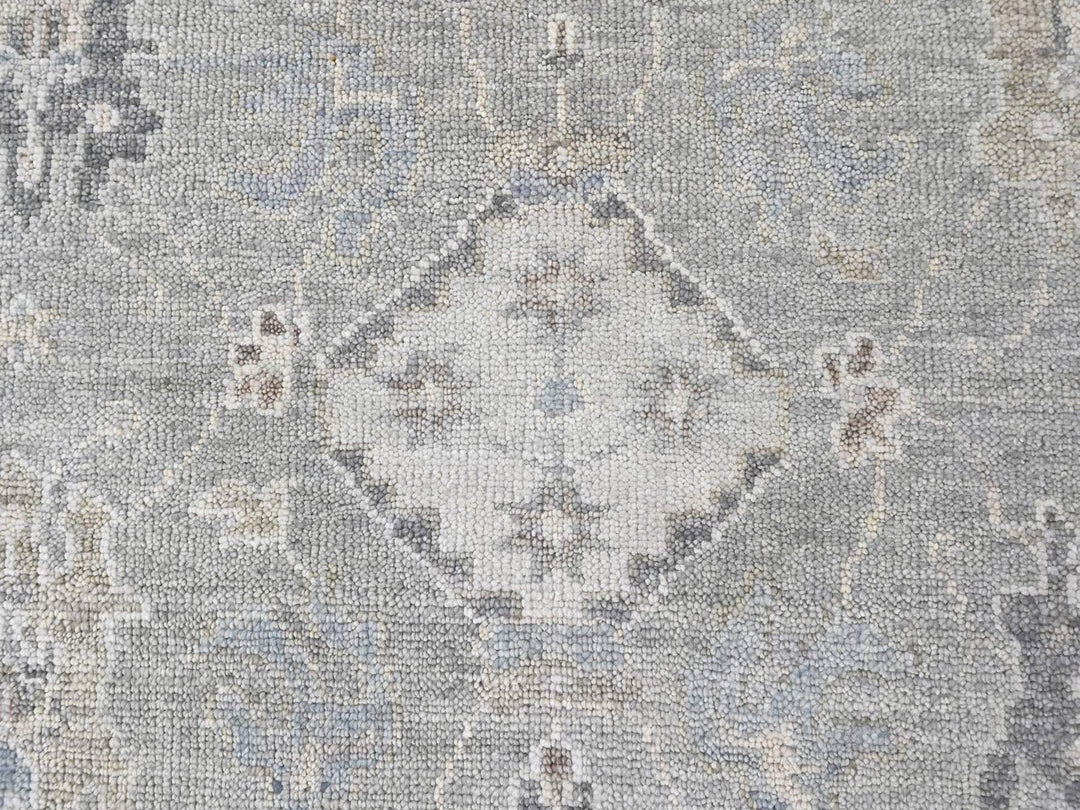 10'0" x 13'10" New Hand Knotted Grey Wool Rectangle Oriental Rug - MOA10210487