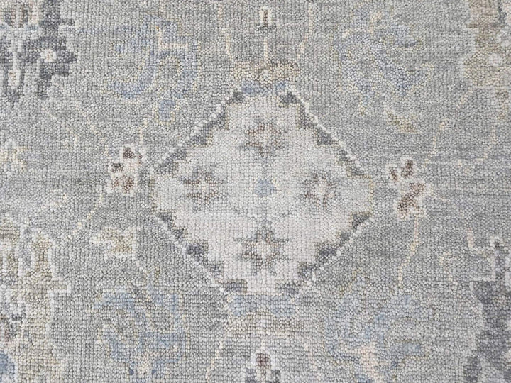 10'0" x 13'10" New Hand Knotted Grey Wool Rectangle Oriental Rug - MOA10210487