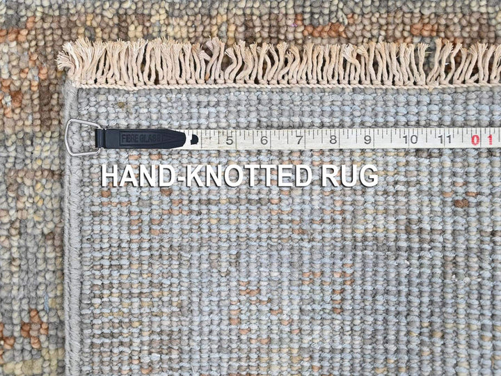 2'0" x 2'11" New Hand Knotted Grey Wool Rectangle Oriental Rug - MOA10210490