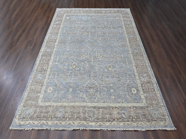 10'2" x 13'11" New Hand Knotted Grey Wool Rectangle Oriental Rug - MOA10210492