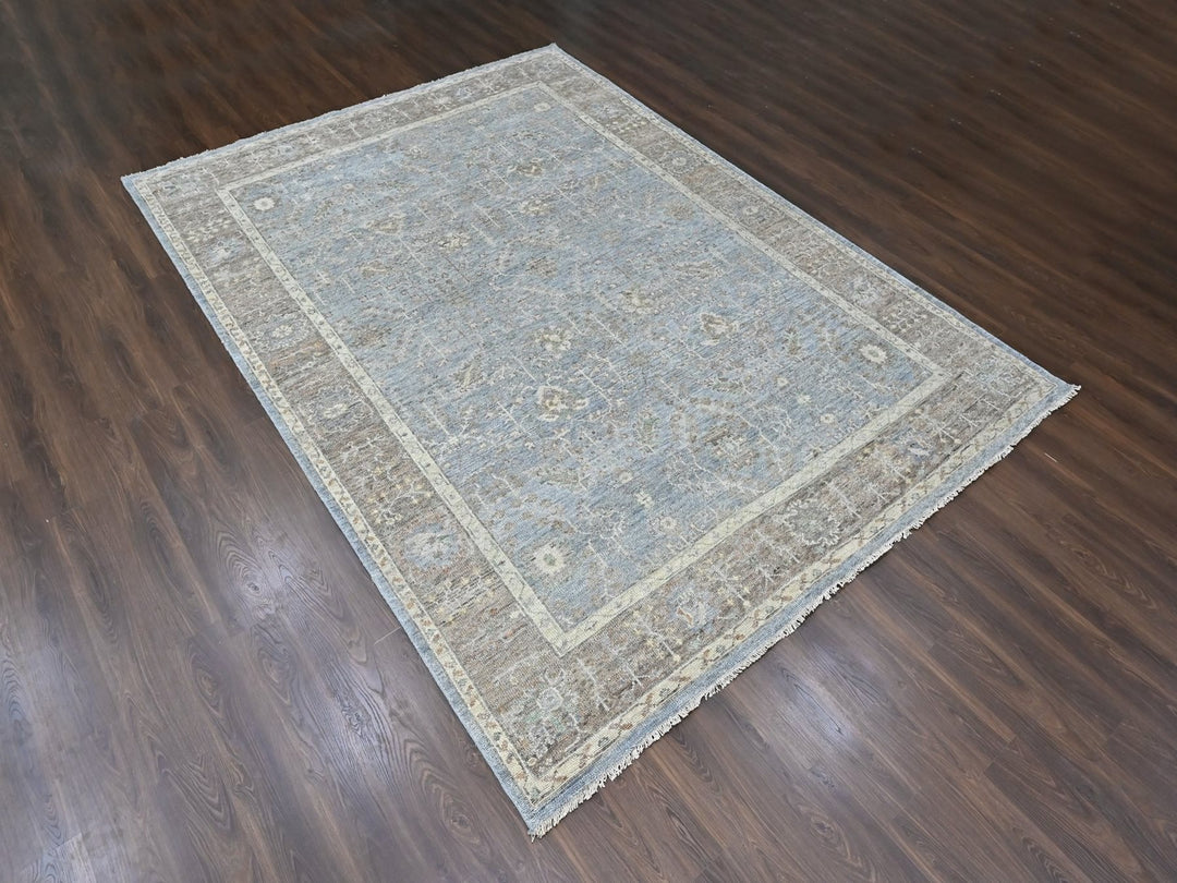 10'2" x 13'11" New Hand Knotted Grey Wool Rectangle Oriental Rug - MOA10210492