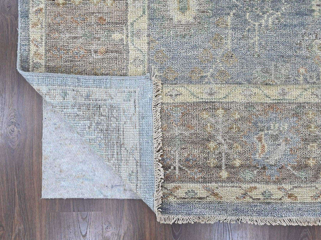 10'2" x 13'11" New Hand Knotted Grey Wool Rectangle Oriental Rug - MOA10210492